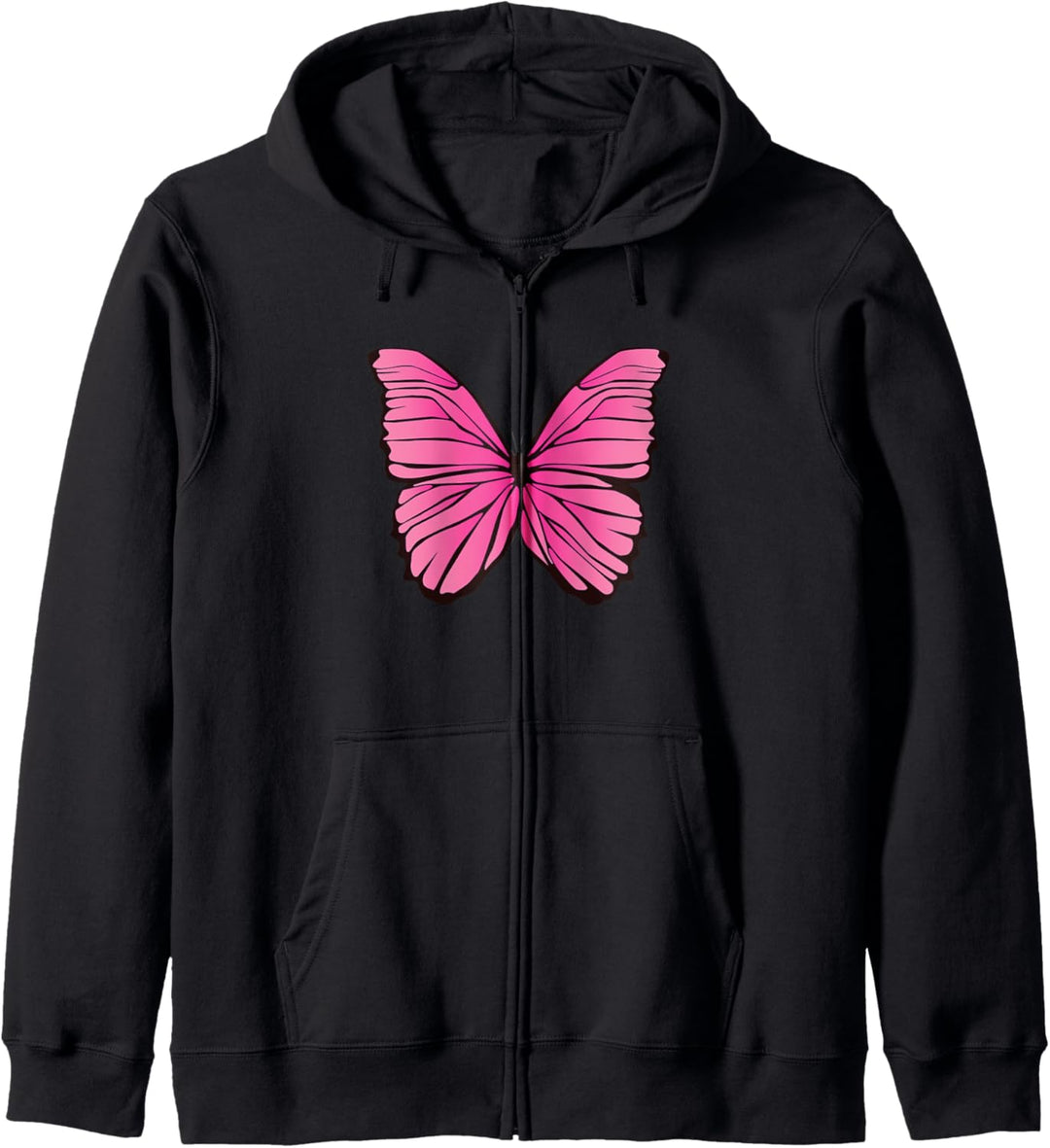 Schöner rosa Schmetterling Kapuzenjacke