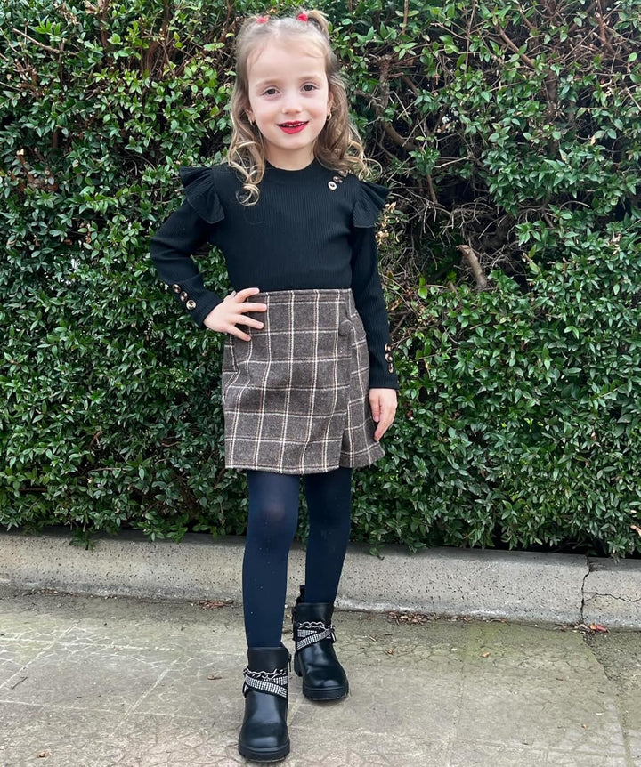 Miipat Baby Mädchen Kleidung Set Kleinkind Mädchen 2pcs Outfits Set Lange Ärmel Pullover Tops mit Mi