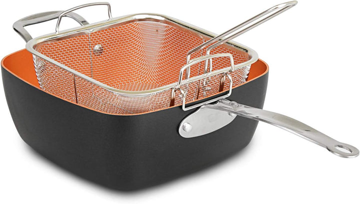 CS Kochsysteme 6 in 1 Multipfannenset KUPFERBERG indukionsfähiges Multi-Pfannenset zum Kochen, Brate