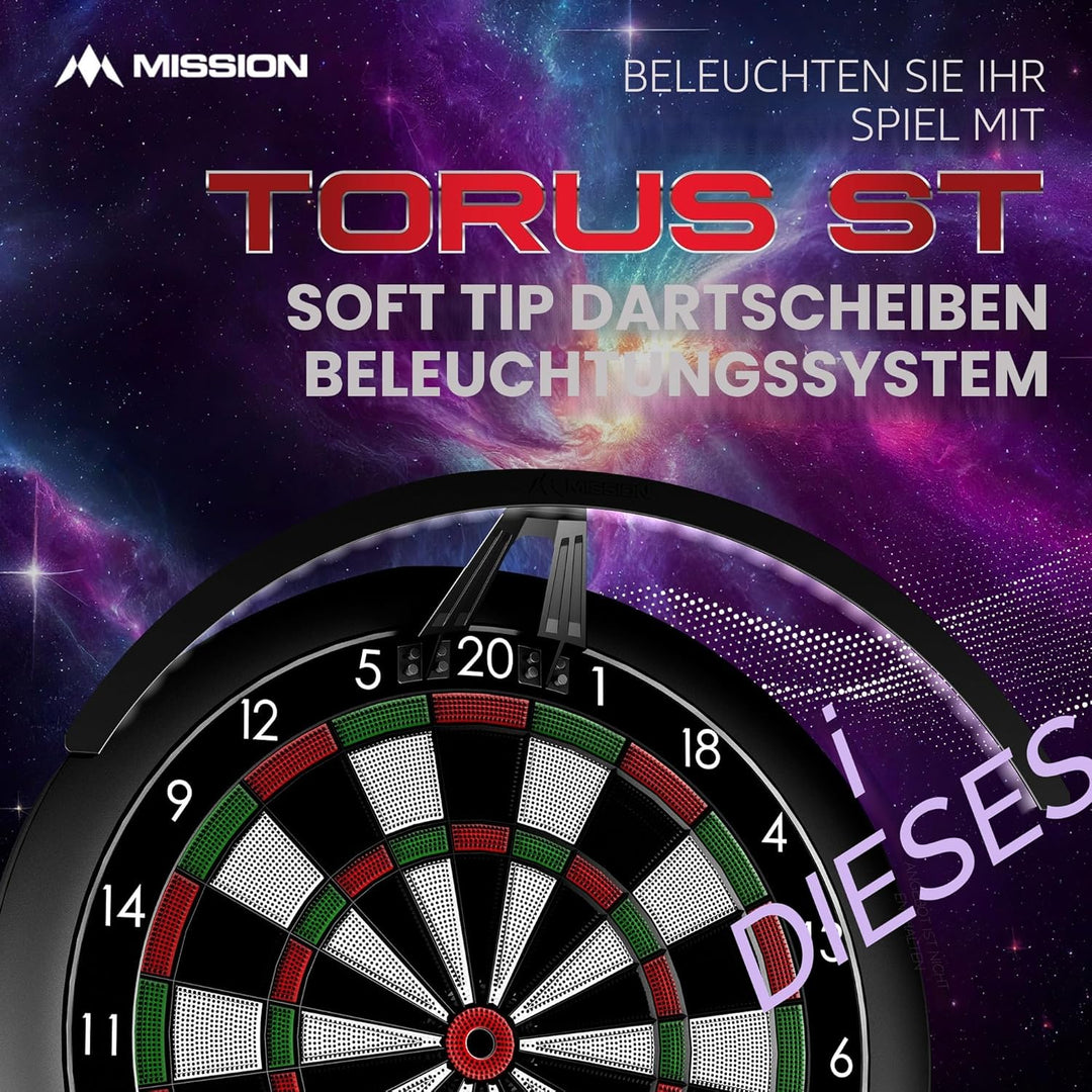 Mission Torus ST Elektronisches Dartboard Beleuchtung