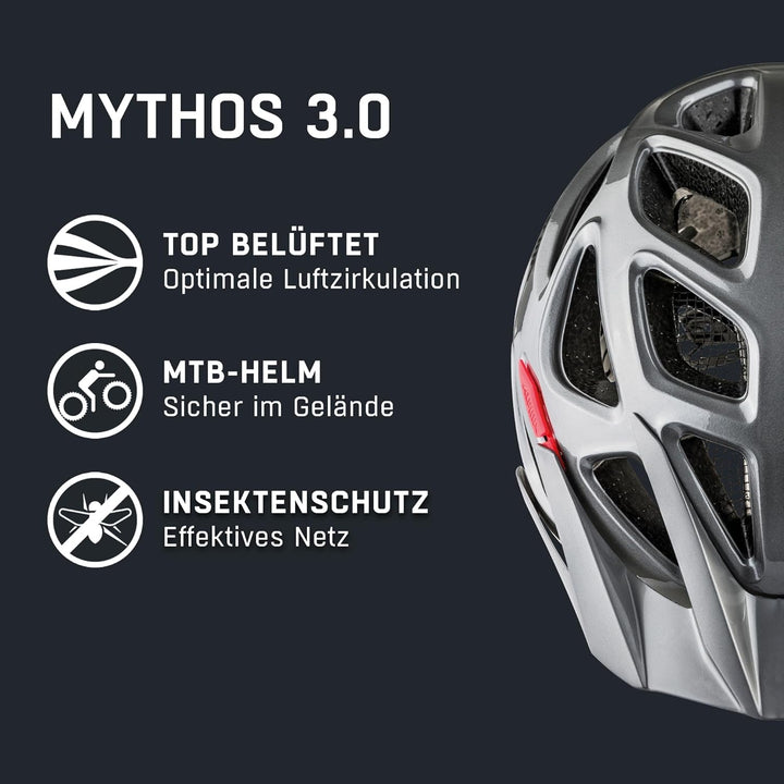 ALPINA MYTHOS 3.0 - Leichter, Optimal Belüfteter & Anpassbarer Fahrradhelm Mit Antibakteriellen Pols