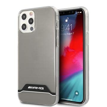 Mercedes - Benz AMG AMHCP12MTCBW Hülle für iPhone 12/12 Pro transparent hardcase Electroplate Black&