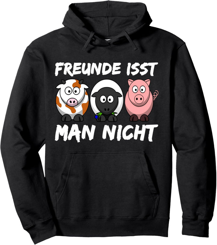 Lustiger Vegetarier Spruch und lustiges Tier Motiv - Veganer Pullover Hoodie