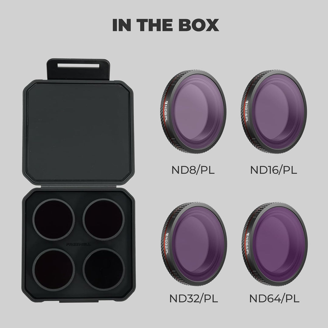 Freewell Bright Day Filter-Set für DJI Osmo Nano - ND8/PL, ND16/PL, ND32/PL & ND64/PL Filter