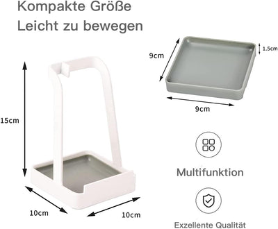 Rievem Topfdeckel- und Kochlöffelständer Stahl Küche Topfdeckelhalter Multifunktionsablage für Pfann