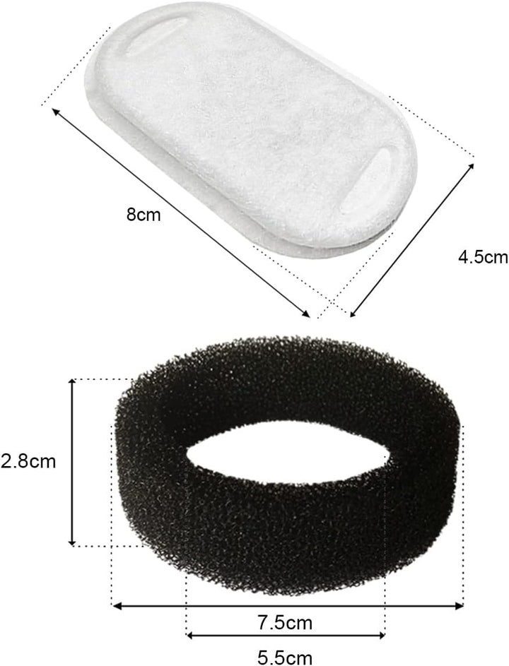24 Stück Ersatzfilter für Trinkbrunnen, Katzenbrunnen 12 Stück Kohlefilter und 12 Stück Schaumfilter