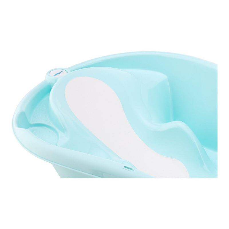 baby-walz Badewanne Deluxe aqua blue - ergonomisch geformt - Anti-Rutsch-Sitzfläche - mit Temperatur