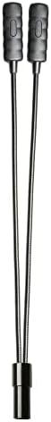 Adam Hall Stands SLED2ULTRAXLR4 4-polig XLR Schwanenhalsleuchte mit 8 COB LEDs, Weisses Licht, 2 Sch