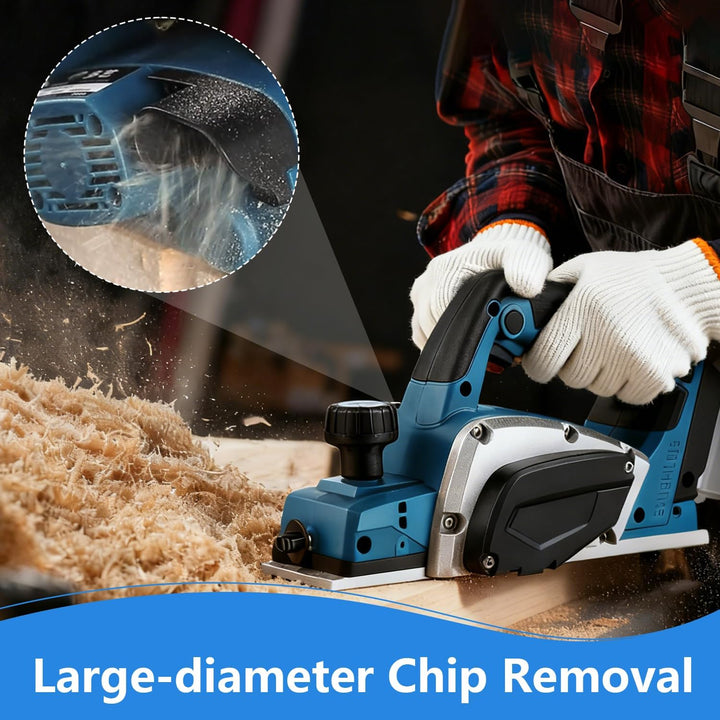 Akku Hobel Kompatibel mit Makita 18V Batterie, Professional Elektrisch Holz Einhandhobel, 15000RPM,