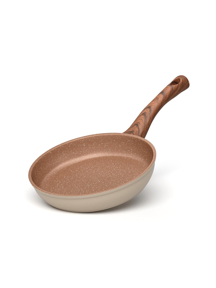 Innerwell Antihaft Bratpfanne 20 cm, Gesunde Granit Pan, Braun Beige | Pfanne Induktion mit Keramik