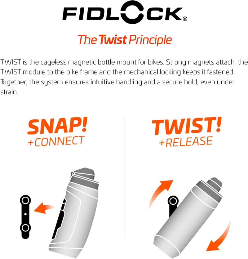 Fidlock Trinkflaschen Set Twist Bottle 590 transparent Black transparent black 590 ml, transparent b