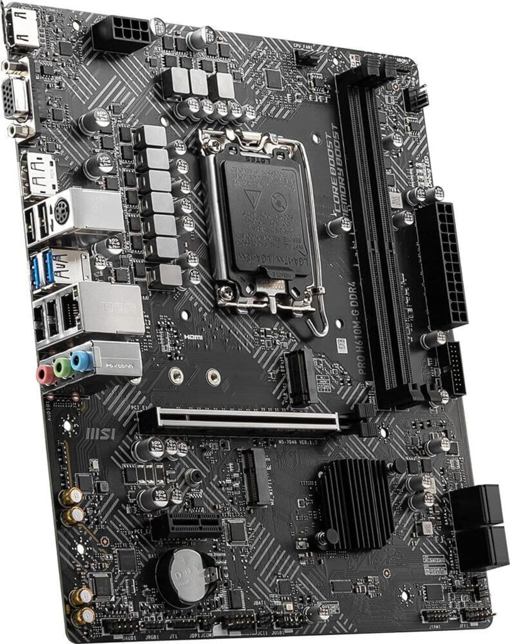 MSI PRO H610M-G DDR4 DDR4 Motherboard (mATX, Intel Core der 12. Generation, LGA 1700 Socket, DDR4, P