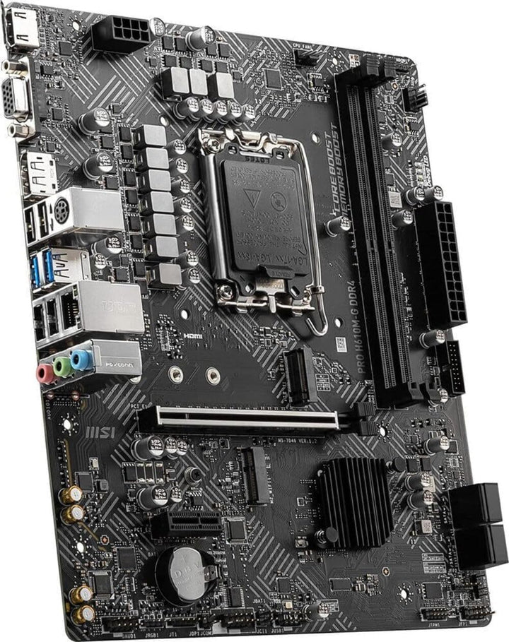MSI PRO H610M-G DDR4 DDR4 Motherboard (mATX, Intel Core der 12. Generation, LGA 1700 Socket, DDR4, P