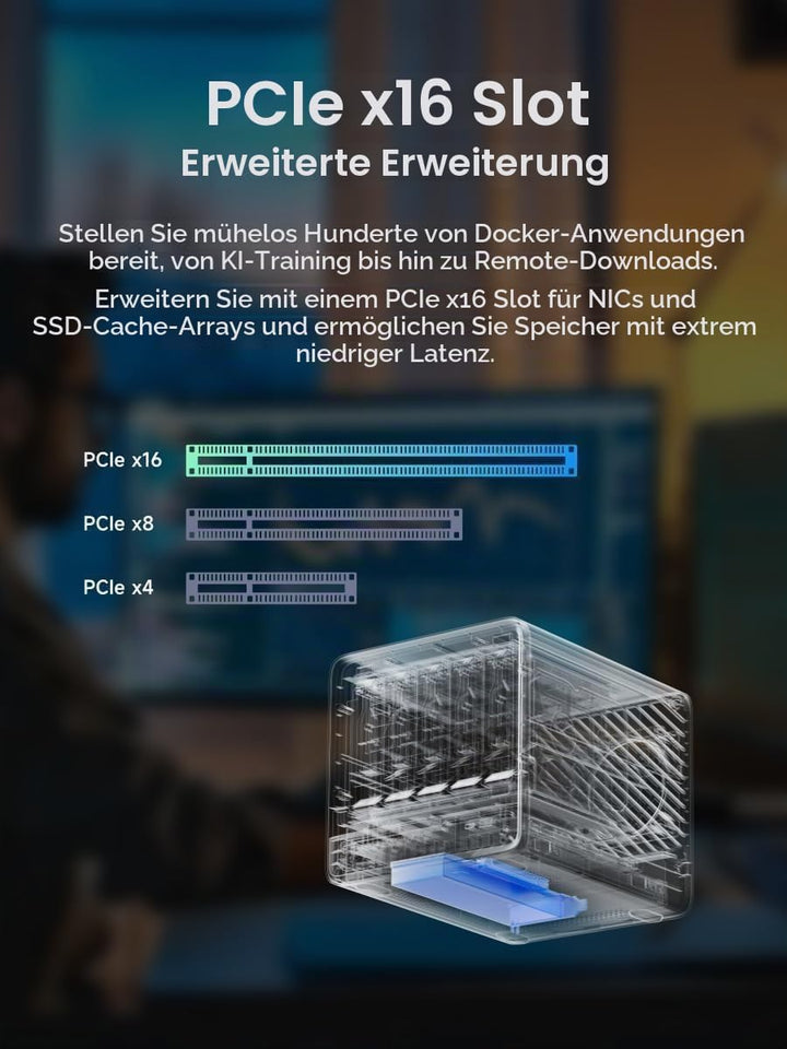 MINIS FORUM N5 Pro Desktop-NAS mit 5 Einschüben, AMD Ryzen AI 9 HX PRO 370 (12C/24T), 16 GB DDR5, 12