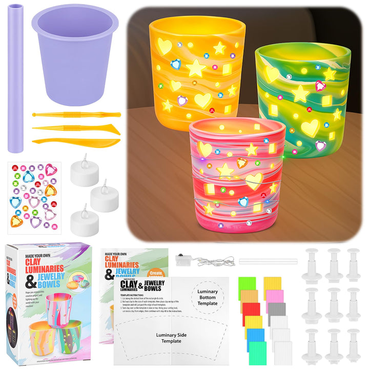 34 Teile DIY Tonlampen Set Bastelset Erwachsene