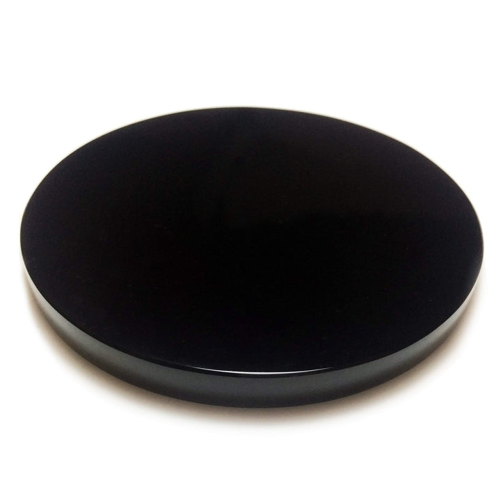 Polar Jade Schwarz Obsidian Wahrsager Spiegel 100 mm 4" Schwarz 100 mm 4”, 100 mm 4”