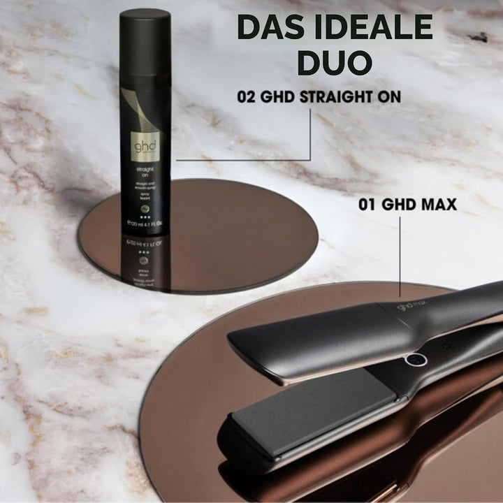 ghd max - professioneller Haarglätter mit breiten Platten für langes, dickes oder lockiges Haar, glä