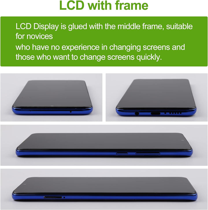 SwarKing LCD Display kompatibel mit Redmi Note 8 Pro, 2015105, M1906G7I, M1906G7G Touch Screen Digit