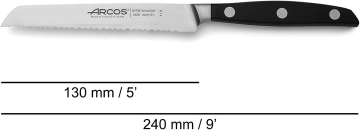 Arcos Serie Manhattan - Tomatenmesser - Klinge aus Nitrum geschmiedetem Edelstahl 130 mm - HandGriff