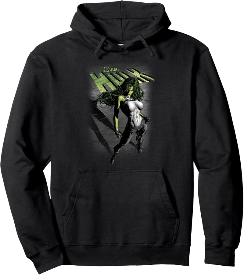 Marvel She-Hulk Shadow Comic Icon Pose Pullover Hoodie