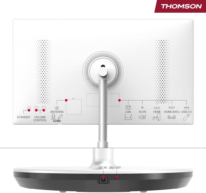 Thomson 32 Zoll (80 cm) Go TV HD (1366x768), Tragbarer Android Fernseher, Sprachsteuerung, Bluetooth