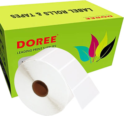 20 Rollen DOREE White Direct Thermoetiketten 57 x 32 mm für Zebra GK420D, GX420D, GK420T Thermodruck
