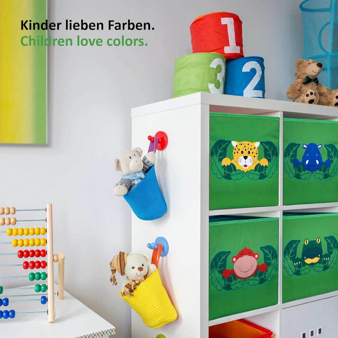 Spielzeugkiste DSCHUNGEL 27L (4 Stück) Spielzeug Aufbewahrung, Spielzeugtruhe, Aufbewahrungsbox Kind