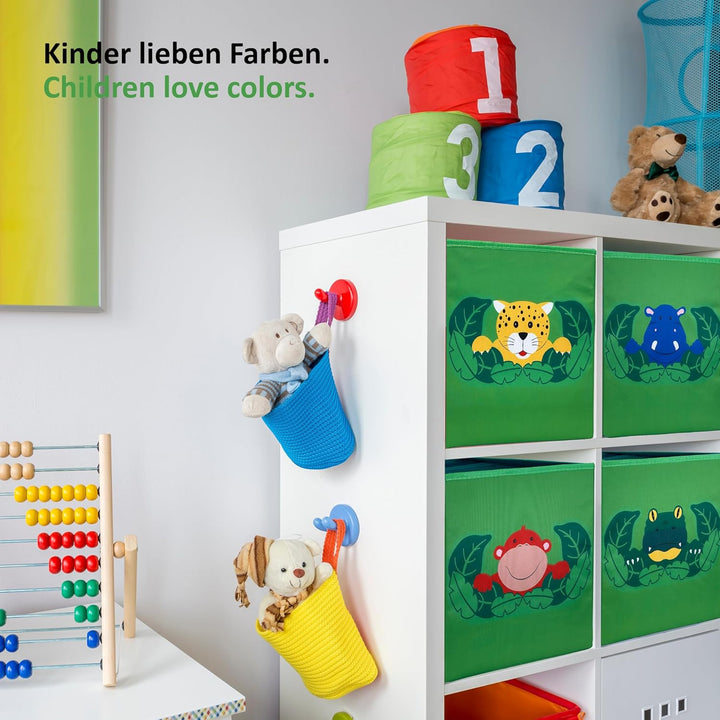 Spielzeugkiste DSCHUNGEL 27L (4 Stück) Spielzeug Aufbewahrung, Spielzeugtruhe, Aufbewahrungsbox Kind
