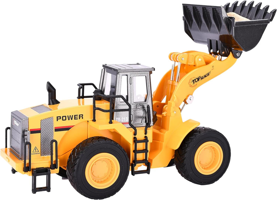 Top Race Bagger Traktor aus Metalldruckguss BAU LKW Bagger Spielzeug – Modellbagger Spielzeugtraktor
