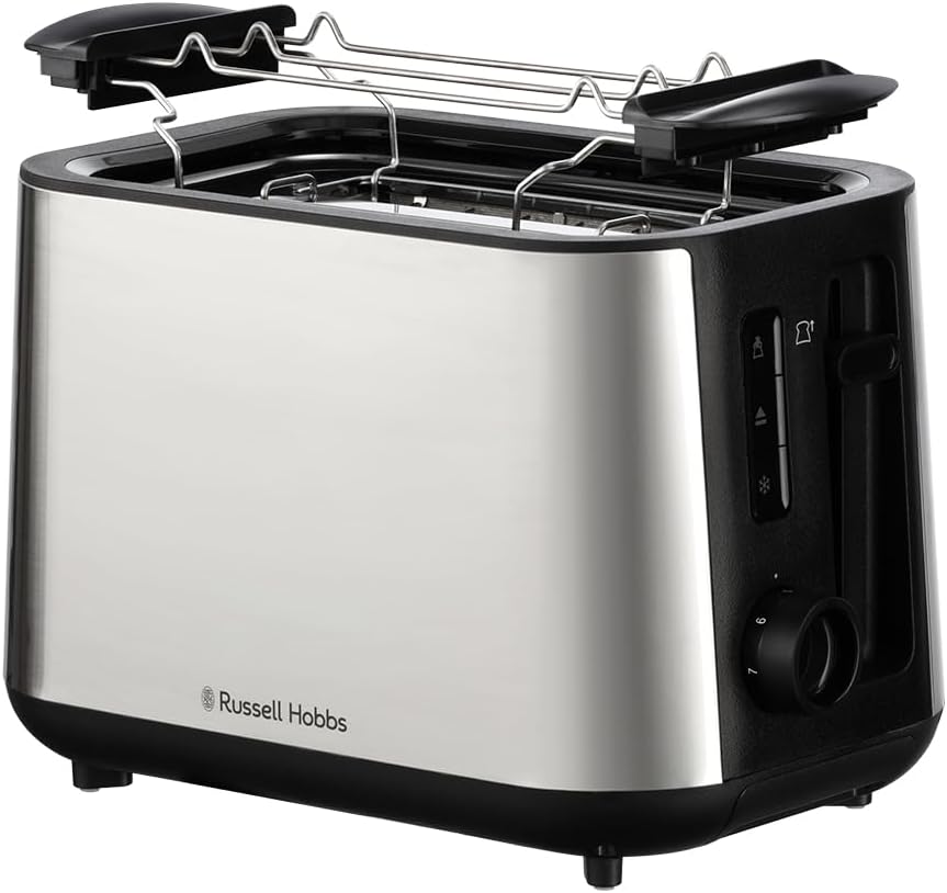 Russell Hobbs Toaster [für 2 Scheiben] Heaton (extra breite Toastschlitze, 6 Bräunungsstufen, Hebefu
