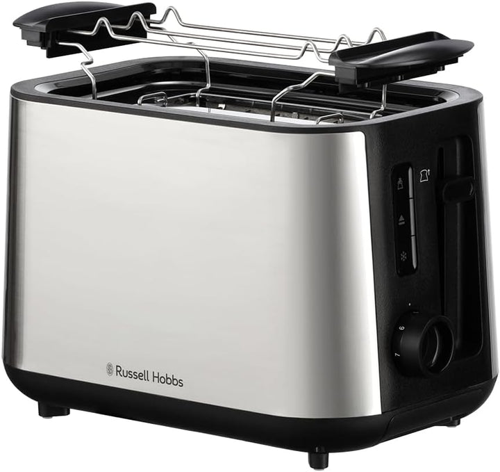 Russell Hobbs Toaster [für 2 Scheiben] Heaton (extra breite Toastschlitze, 6 Bräunungsstufen, Hebefu