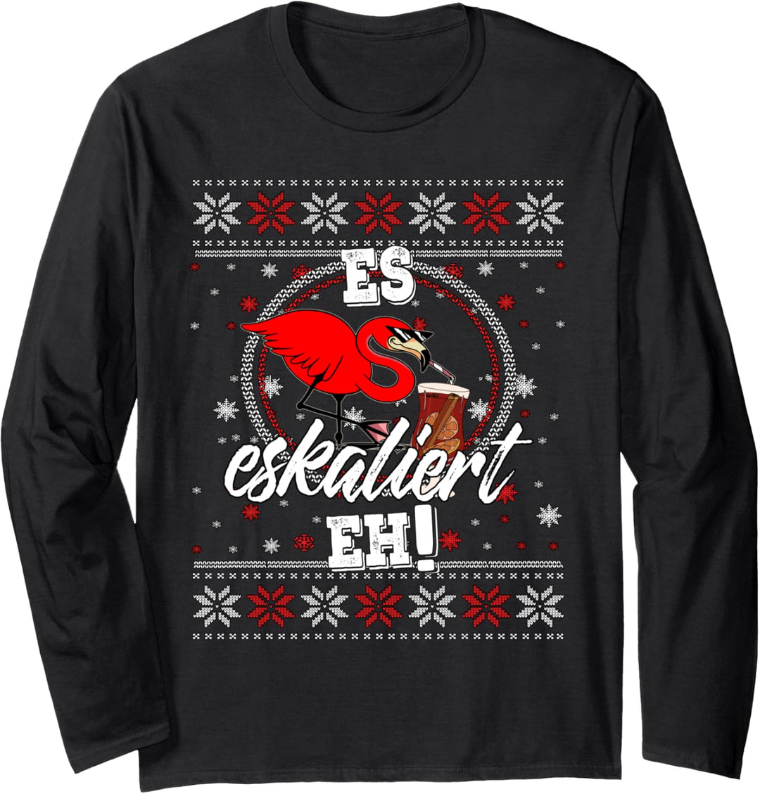 ModusUgly Sweater - Eskalation im Flamingo-Stil Weihnachten Langarmshirt