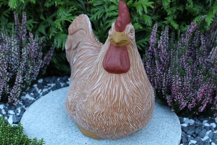 STEINFIGUREN SPICKER Steinfigur Huhn, Henne, Hahn 2er Set 135/3, 180/3 Gartenfigur Steinguss Tierfig