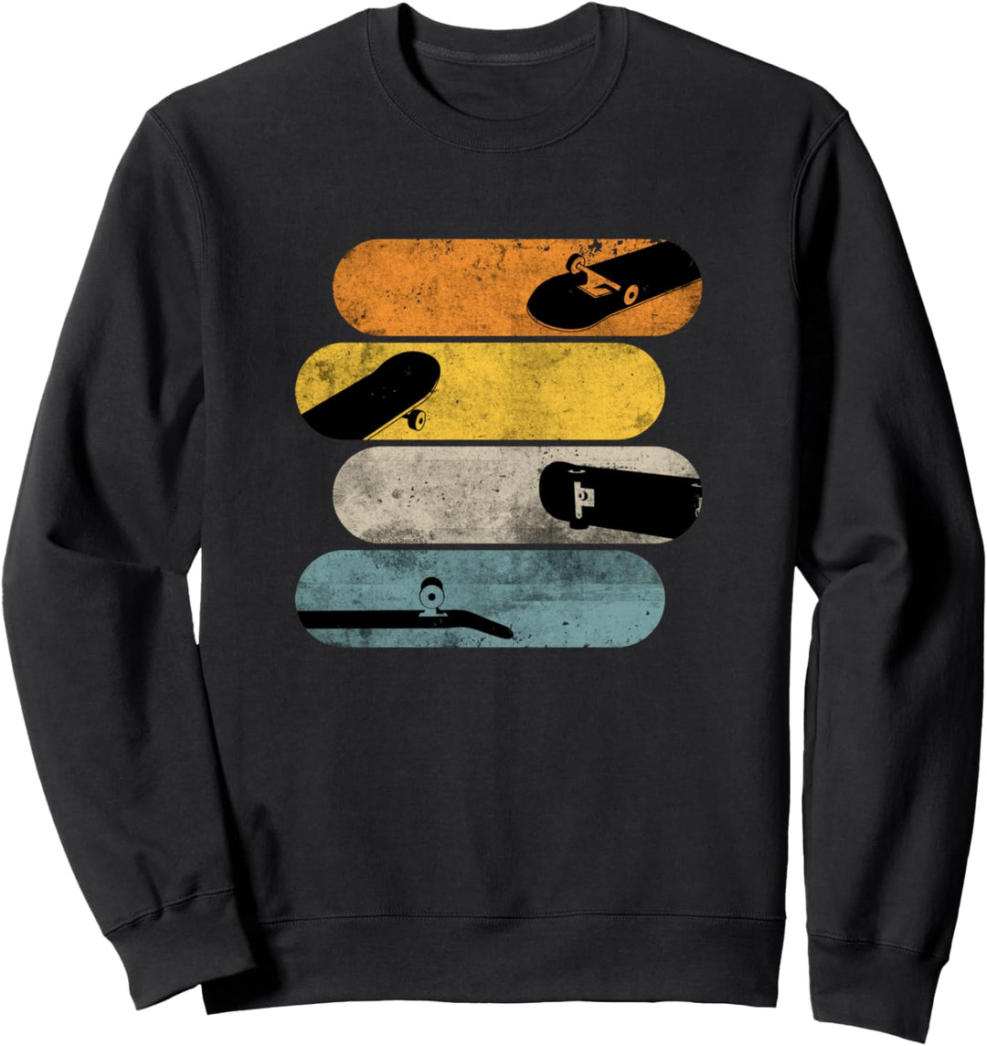 Skateboard Retro Skateboarder Decks Skating Skateboard Sweatshirt