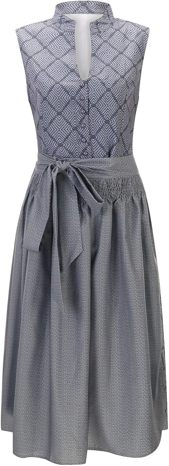 Generisch Dirndl Damen Midi Lang Dirndl Trachtenkleid Trachtenrock Komplettsets Trachtenmode Trachte