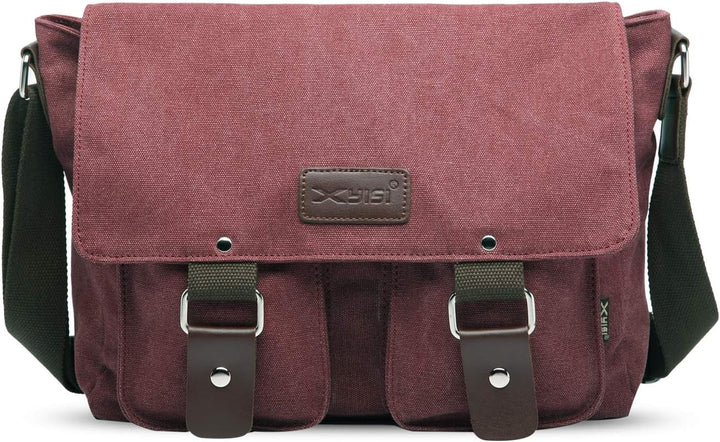 FANDARE Leinwand Messenger Bag Umhängetasche 7.9 inch iPad Tasche Schultertasche Unisex Segeltuch Ta