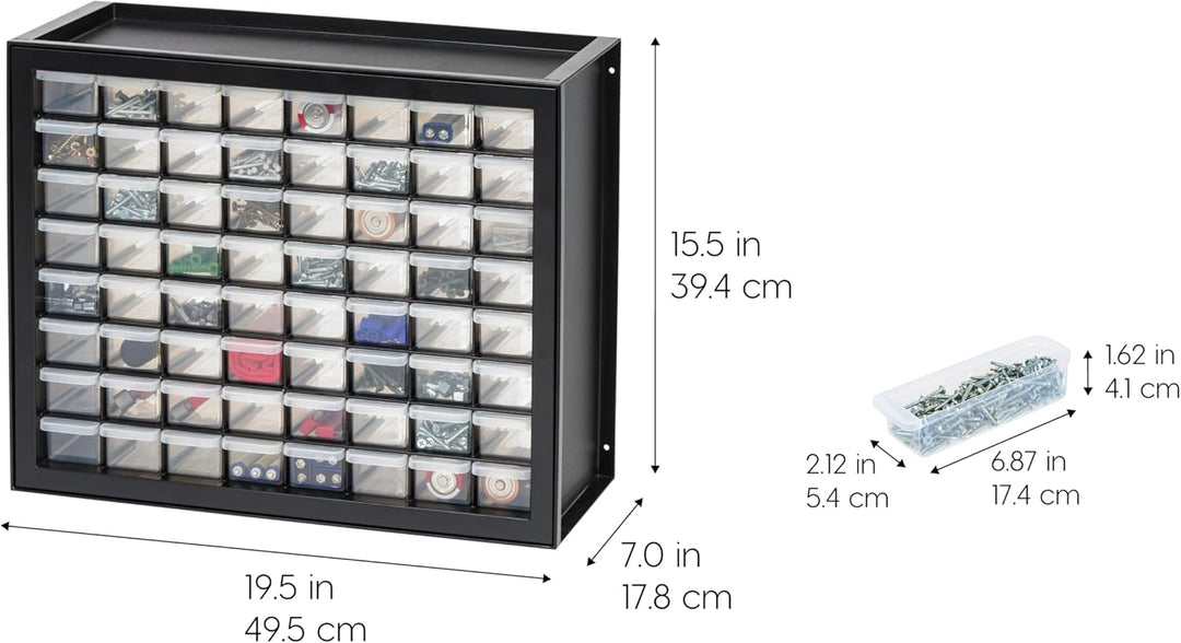 Iris USA, Inc. 64 Schubladen 64 Drawer schwarz, 64 Schubladen