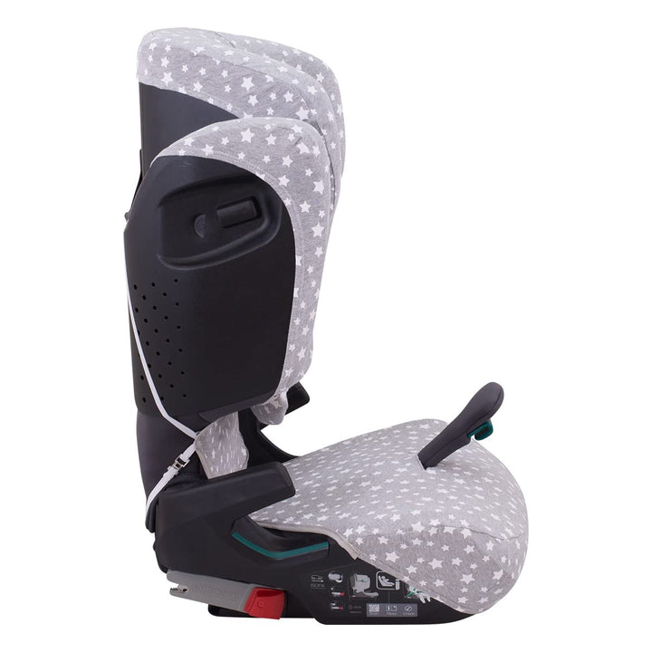 JYOKO Kids Bezug kompatibel mit Britax Romer Kidfix, aus Baumwolle (Romer Kidfix I-Size, White Star)