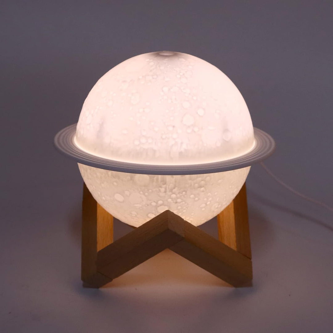 Haofy 2 in 1 Planet USB-Luftbefeuchter Safe 200 Ml 3-Farbiger Mini-Stumm-LED-Diffusor für ätherische