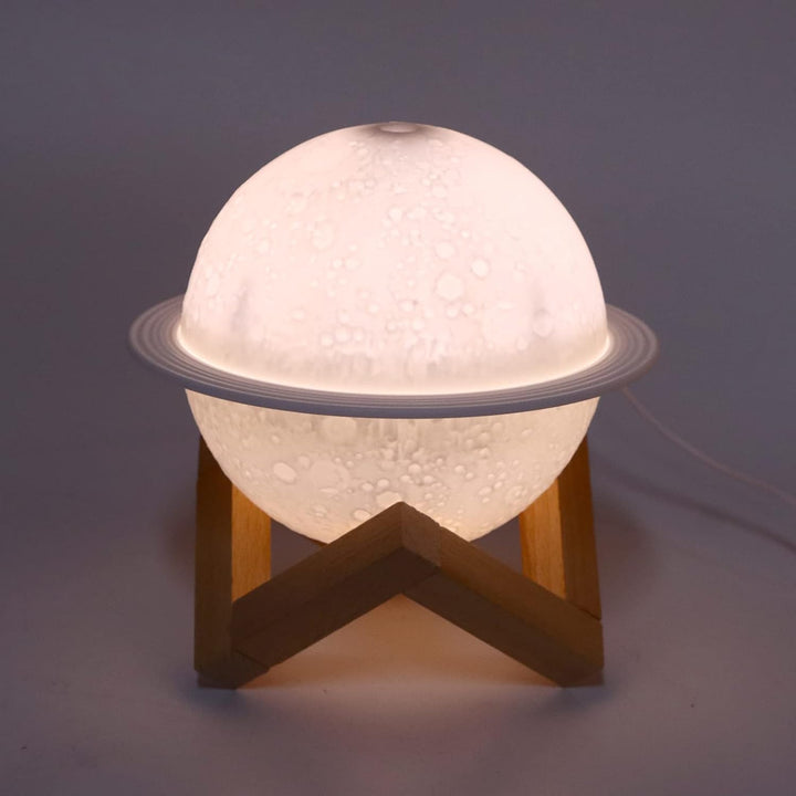 Haofy 2 in 1 Planet USB-Luftbefeuchter Safe 200 Ml 3-Farbiger Mini-Stumm-LED-Diffusor für ätherische