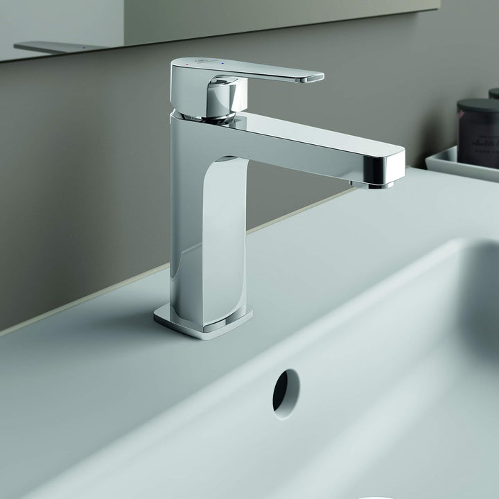 Ideal Standard BC687AA Cerafine D Waschtischarmatur Grande ohne Ablauf, Bad-Wasserhahn mit Auslauf,
