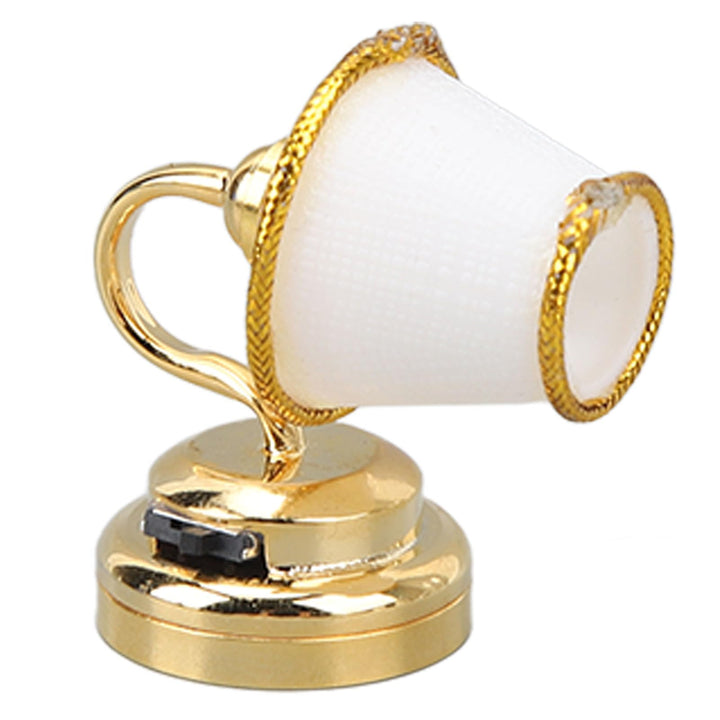 Miniatur-Wandlampe aus Metall für Puppenhaus, Mini-LED, warm, Wandleuchte, für Puppenhaus-Dekoration