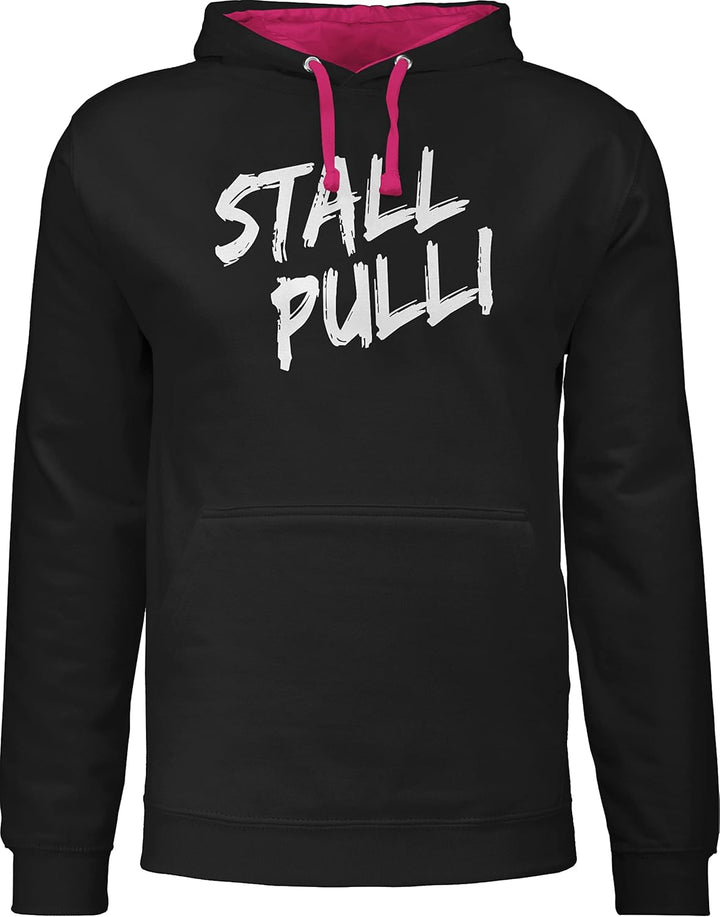 Shirtracer - Pullover Herren Frauen Hoodie Kontrast zweifarbig - Pferde - Damen - Stallpulli Distres