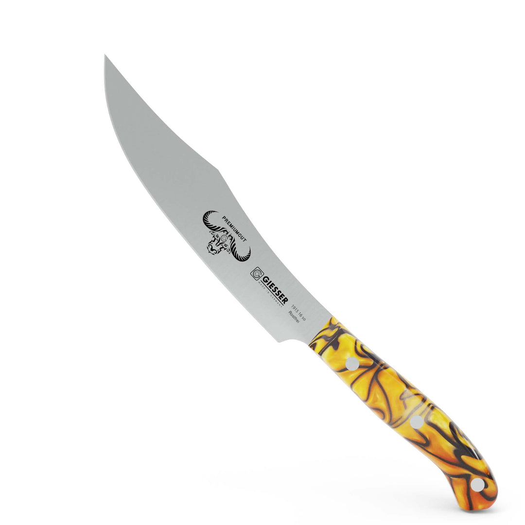 GIESSER seit 1776 - Made in Germany - Zubereitungsmesser 16 cm Spicy Orange, PremiumCut Veggie No 1,