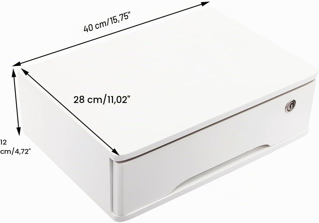 1 Schicht Desktop Storage Box, Desktop Storage Box mit abschliessbarer Schublade, Bürobedarf Schubla