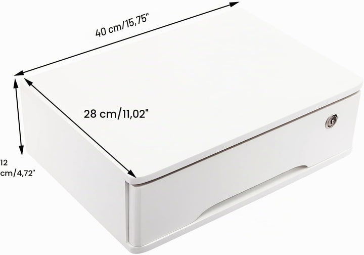 1 Schicht Desktop Storage Box, Desktop Storage Box mit abschliessbarer Schublade, Bürobedarf Schubla
