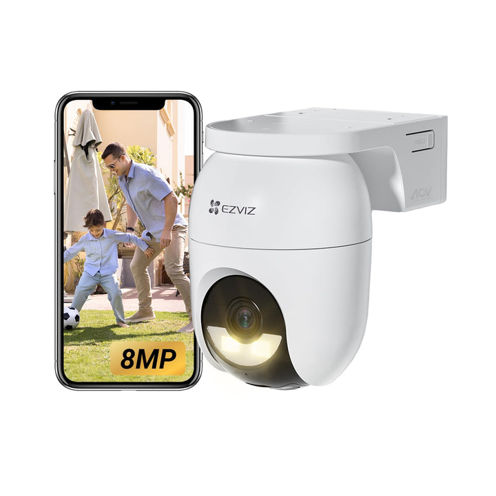 EZVIZ Kabellose PTZ-Akku-Überwachungskamera, 8MP WLAN-Aussenkamera, Always-On-Video Modus, Farbnacht