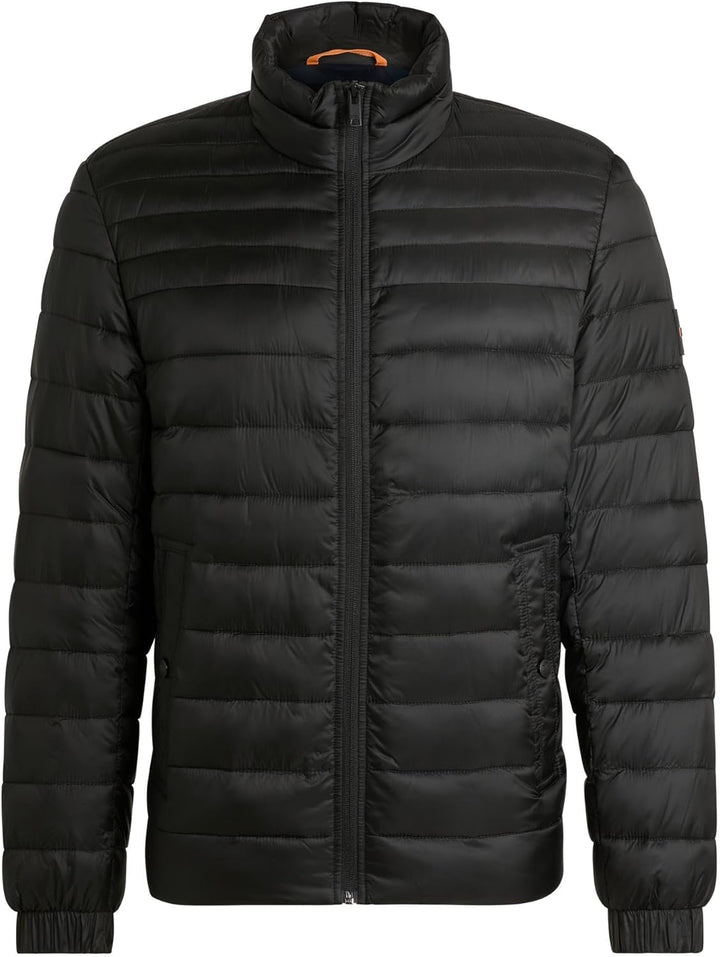 BOSS Herren Oden1 Wasserabweisende Steppjacke mit Logo-Aufnäher 58 Black1, 58 Black1