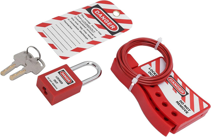 Lockout Tagout Lock Kit Elektrisches Lockout/TAGOUT KIT Lockout Lock Set mit Vorhängeschloss Warnsch