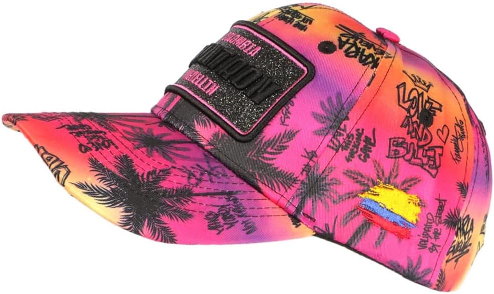 SKR El Patron Cap Orange und Rosa, visuell, tropisch, Streetwear, Baseball – Grösse: Einheitsgrösse